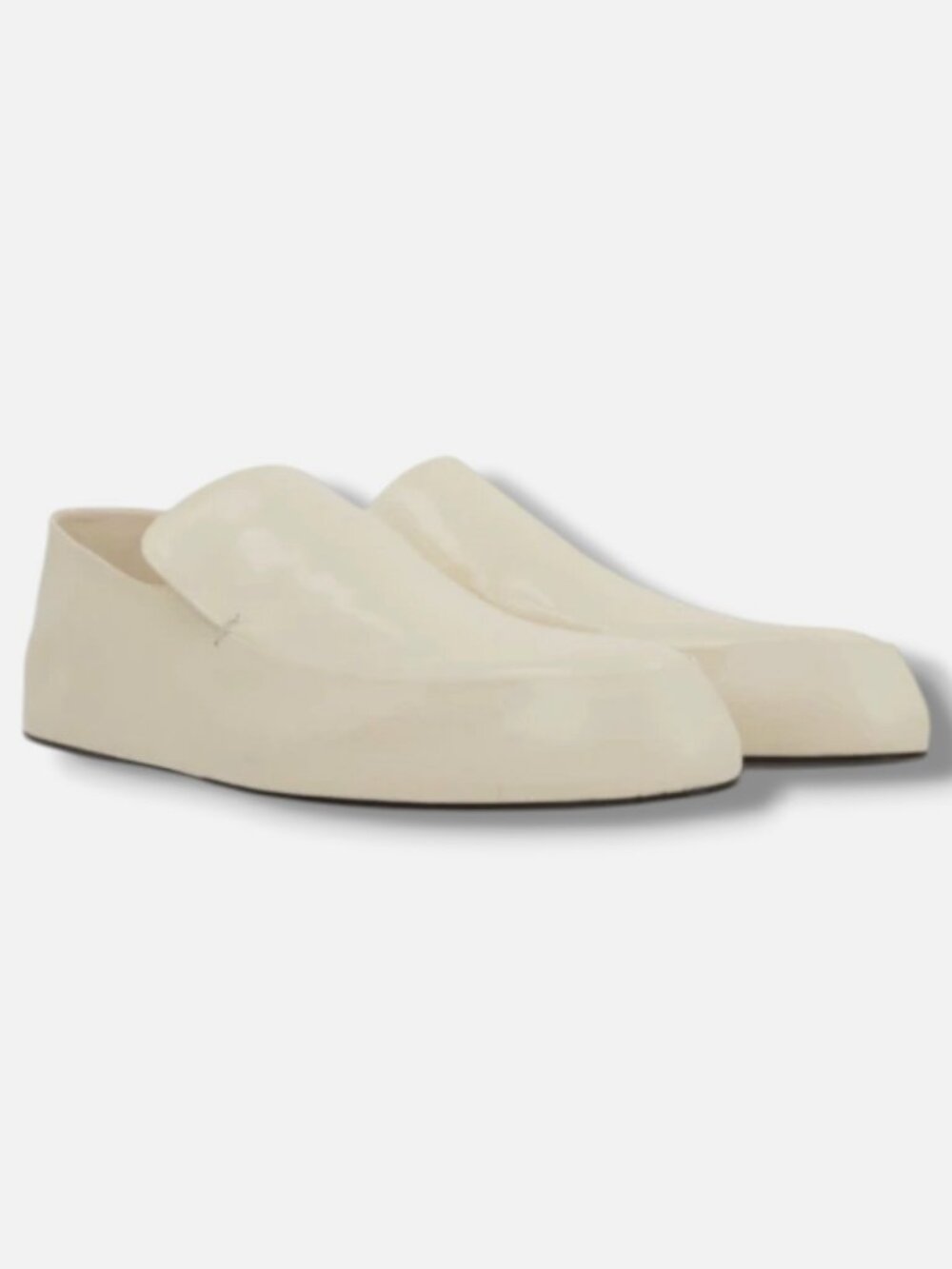 Jil Sander Women's Beige Leather Loafers Size 37.5